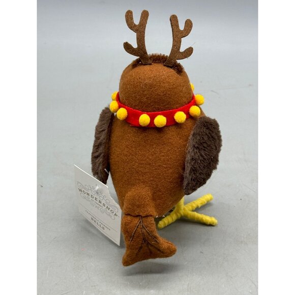 Wondershop Christmas Featherly Friends Bells 2022 Owl with antlers READ - Picture 4 of 6